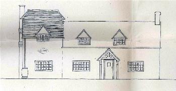 Drawing of the elevation of the Black Horse in 1912
